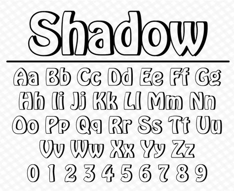 Shadow Font Block Shadow Font Shadow Script Font Shadow Font Style Shadow Font Alphabet Shadow Letters Font Bubble Letters With Shadow - Etsy Shadow Graffiti, Dump Journal, Cute Fonts Alphabet, Shadow Font, Letras Cool, Bubble Letter Fonts, Shadow Tattoo, Font Bubble, Graffiti Letters