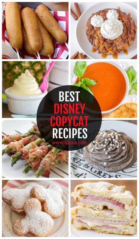 Bring the magic home with any of these Disney Recipes—all copycats of our favorite dishes and treats from the Disney parks! #disneyrecipes #disney #copycatrecipes #disneyfood #copycat Disney Appetizer Recipes, Disney Parks Food Recipes, Disney Themed Finger Foods, Disney Snack Recipes, Disneyland Food Recipes Copycat, Disney Park Food Recipes, Disney Recipes Dinner, Disneyland Recipes Copycat, Disney Park Recipes