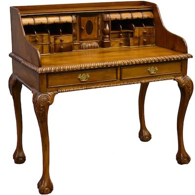 Gothic Desk, Victorian Style Furniture, Random Reference, Victorian Desk, Desk Brown, Secretary Desk, Secretary Desks, Kids Area, Elements Of Design