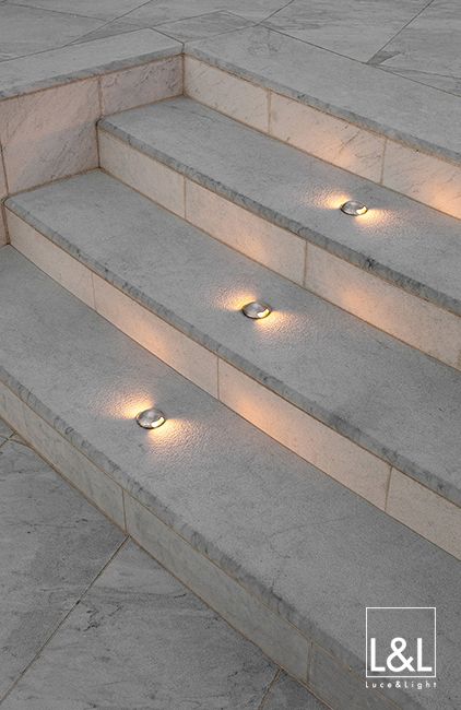 Ramps And Stairs, Light Stairs, Stairs Light, Staircase Wall Lighting, Staircase Lighting Ideas, Stairs Lighting, Outdoor Pathway Lighting, Landscape Stairs, Staircase Outdoor