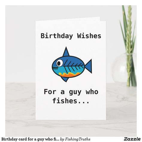 Spanish Birthday Cards, Fishing Birthday Cards, Fishing Birthday, Bday Cards, Birthday Cards For Friends, Birthday Cards For Men, Kids Birthday Cards, Birthday Cards Diy, Custom Greeting Cards