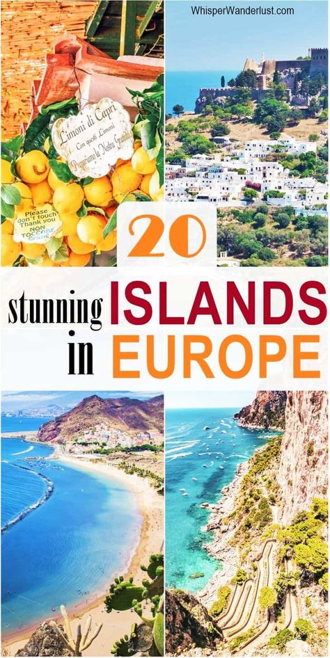 20 islands to visit in europe | most beautiful islands in europe | european islands to add to your bucket list | stunnings islands in europe | best islands to visit in europe #islandsineurope #europebucketlist #visiteurope European Islands, Best Islands To Visit, Euro Travel, Europe Travel Essentials, Island Holidays, Travelling Ideas, Volcanic Mountains, Europe 2023, Islands To Visit