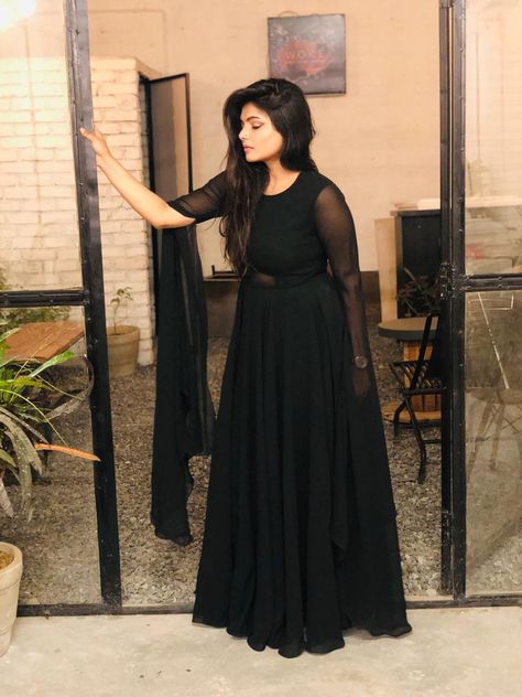 Georgette black gown Black Gown, Quick Saves, Black, Design