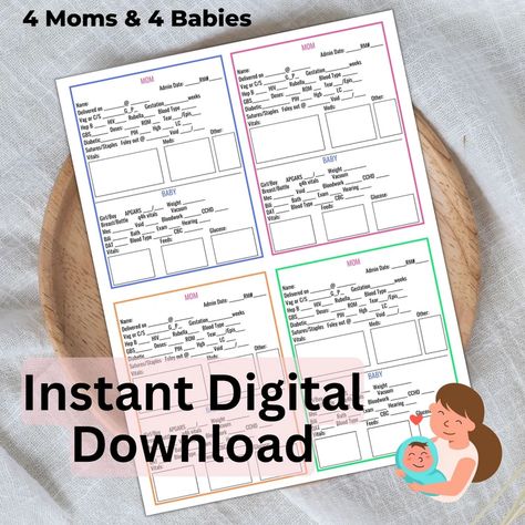 Postpartum Report Sheet, Postpartum Nurse Report Sheet, Nurse Brain Sheet, Postpartum Nurse, Nurse Brain, Nurse Report Sheet, Mother Baby Nurse, Baby Nurse, Baby Basics