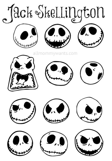 DIY – Jack Skellington Ornaments VIDEO (The Nightmare Before Christmas) Jack Skellington Ornaments, Diy Jack Skellington, Halloweenpyssel Barn, Nightmare Before Christmas Tree, Jack Skellington Faces, Nightmare Before Christmas Ornaments, Jack The Pumpkin King, Nightmare Before Christmas Decorations, Jack Skeleton