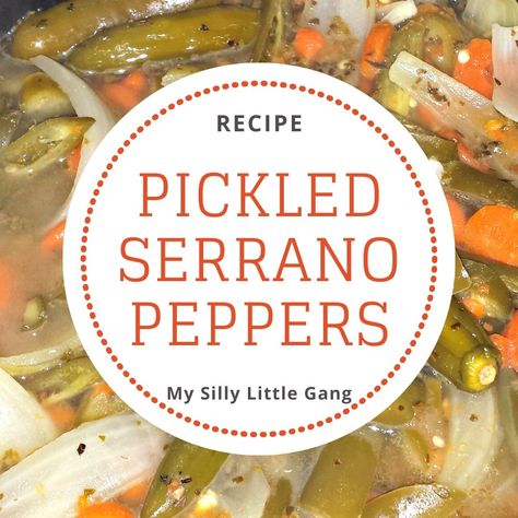 Pickled Serrano Peppers Recipe, Pickled Serrano Peppers, Serrano Pepper Recipes, Pickled Jalapeno Recipe, Serrano Peppers, Homemade Hot Sauce, Canning Vegetables, Canning Food Preservation, Jalapeno Recipes