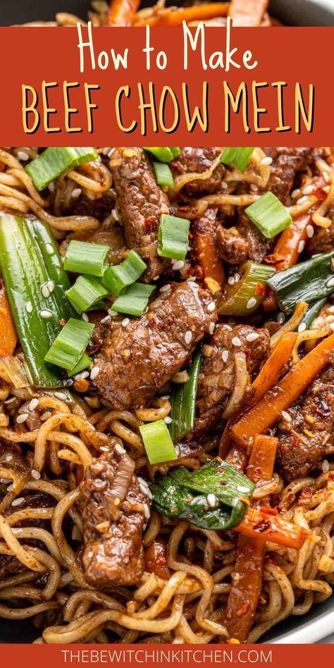 Beef And Broccoli Chow Mein, Meatball Chow Mein, Chicken Chow Mein With The Best Sauce, Mongolian Beef Chow Mein, Hearty Weeknight Dinners, Steak Chow Mein Recipe, Slow Cooker Mongolian Beef Chow Mein, Hamburger Lo Mein, Chow Mein Beef