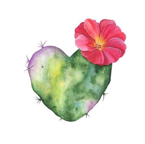 Clip Art Flowers, Succulents Watercolor, Cactus Paintings, Cactus Watercolor, Cactus Drawing, Illustration Tattoo, Cactus Painting, Watercolor Cactus, Cactus Art