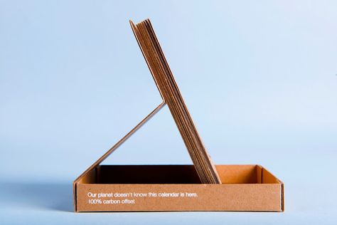 The World's Most Eco-Friendly Calendar on Packaging of the World - Creative… Table Calendar Design, Eco Friendly Packaging Design, Senior Design, Table Calendar, Creative Calendar, 달력 디자인, Eco Packaging, Wood Card, Creative Package