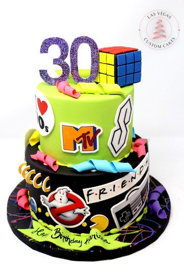 90s Theme Birthday Cake, 45th Birthday Ideas For Him, 45th Birthday Ideas, 1990s Birthday Party Theme, 29th Birthday Cakes, 90s Theme Party Decorations, 90s Party Ideas, 30th Birthday Themes, 30th Bday Party