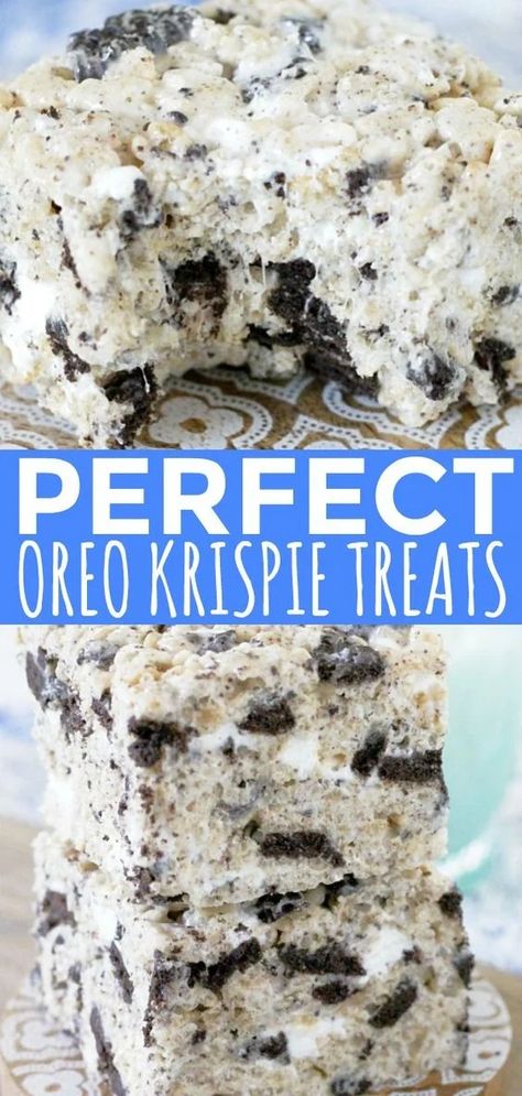 Recipes With Oreo Crumbs, Oreo Krispies, Oreo Rice Crispy Treats, Oreo Krispie Treats, Marshmellow Treats, Goodies Recipes, Oreo Rice, Oreo Recipe, Fruit Treats