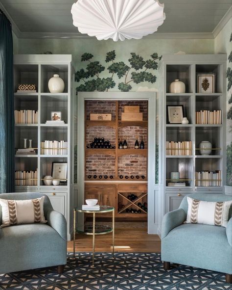 Closed Floor Plan, Wallcovering Design, Retail Interior Design, Hospital Interior Design, Retail Interior, Residential Interior Design, Commercial Interior Design, Built In Shelves, Wine Room