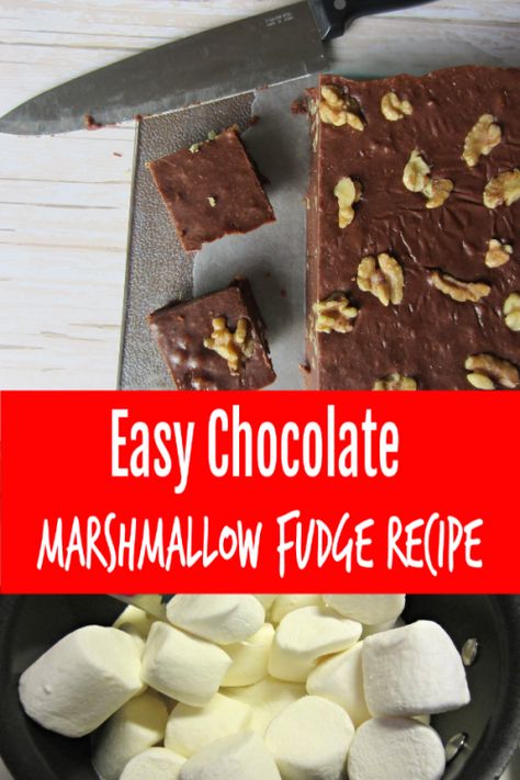 Desserts Using Large Marshmallows, Fantasy Fudge With Marshmallows, What Can I Do With Marshmallows, Marshmallow Chocolate Fudge Recipe, Fudge With Miniature Marshmallows, Fudge Recipes Using Marshmallows, Chocolate Marshmallow Fudge Easy, Mini Marshmallow Fudge Recipe, Easy Fudge With Marshmallows