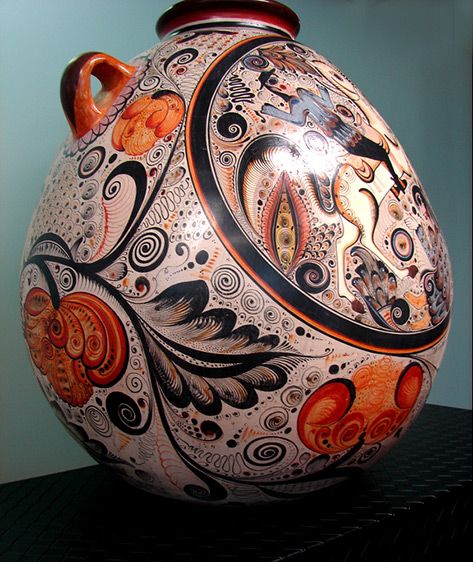 Tonala-pottery--Flickr--Dee-Kincke-473x562 Mexican Pottery Decor, Talavera Pattern, Tonala Pottery, Pottery Decoration, Folk Pottery, Mexican Ceramics, Talavera Pottery, Mexican Decor, Mexican Pottery