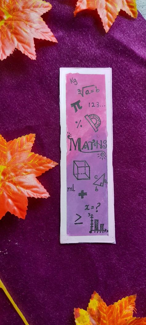 Subject oriented bookmarks for students Math Bookmark Design, Bookmark For School, Diy Bookmarks For Teachers, Bookmarks Handmade For Teachers, Doodle Art Bookmarks, Easy Bookmark Ideas Aesthetic, Book Mark Ideas Easy, Math Bookmark, Bookmarks Handmade Easy