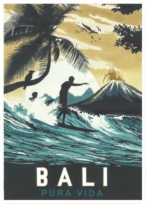 Mentawai Surf, Vintage Beach Posters, Green Posters, Surf Posters, Summer Posters, Summer Graphics, Arugam Bay, Paradise Pictures, Wall Film