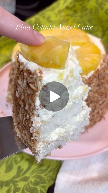 Angel Food Cakes, Charles Parks, Pina Colada Cake, Fruit Desserts Easy, Chilled Desserts, Angel Cake, Easy No Bake Desserts, Bake Dessert, Pineapple Cake