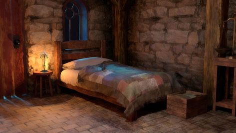 Fairy Tale Cottage Interior, Medieval Bed, Medieval Bedroom, Medieval Cottage, Medieval Home Decor, Witch Hut, Fantasy Cottage, Fairy Tale Cottage, Composite Photography