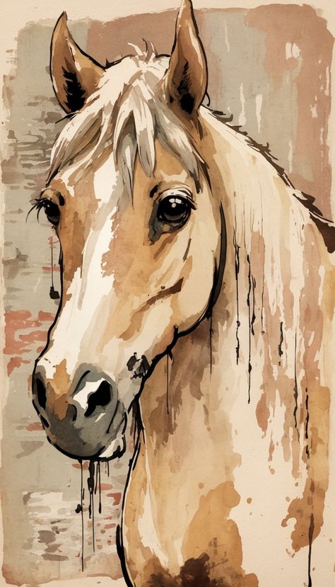 Horse Paintings Acrylic, Horse Watercolor Painting, Watercolor Horse Painting, Horse Watercolor, Horse Canvas Painting, Horse Art Drawing, Horse Art Print, Horse Artwork, Watercolor Horse