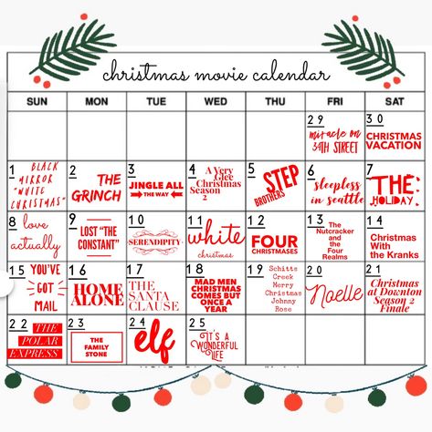 Christmas movie calendar 2019 Christmas Movies Advent Calendar, Christmas Movie Calendar, Movie Calendar, Christmas Watches, Christmas Films, Poster Idea, Calendar 2019, Christmas Calendar, Holiday Movie