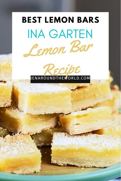 Paula Deen Lemon Bars, Ina Garten Lemon Bars, The Best Lemon Bars, Lemon Bar Cookies, Best Lemon Bars, Bar Desserts, Lemon Bars Easy, Lemon Bars Recipe, Lemon Custard