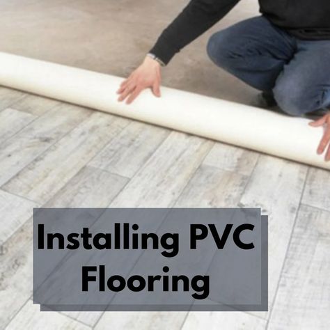 How to Install PVC Flooring - Dengarden Vinyl Roll Flooring Ideas, Roll Out Vinyl Flooring, Laying Linoleum Flooring Diy, How To Install Vinyl Sheet Flooring, Laying Vinyl Flooring, Cheap Flooring Options, Vinyl Roll Flooring, Roll Vinyl Flooring, Diy Mobile Home Remodel