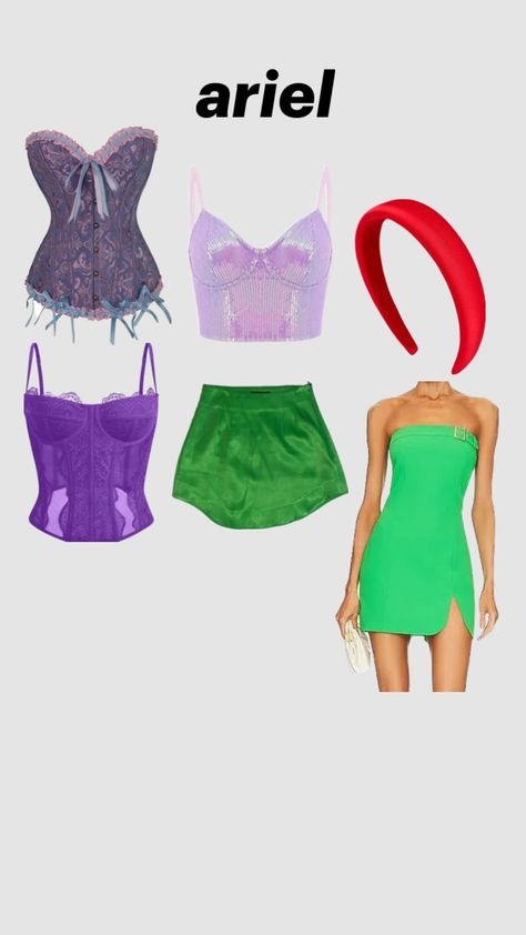 halloween costume ideas! disney princesses 3/? ARIEL🧜‍♀️ Group Costumes, Costume Ideas Disney, Ariel Halloween Costume, Disney Princess Halloween Costumes, Ariel Costume, Ariel Costumes, Holloween Costume, Princess Ariel, Princess Costume