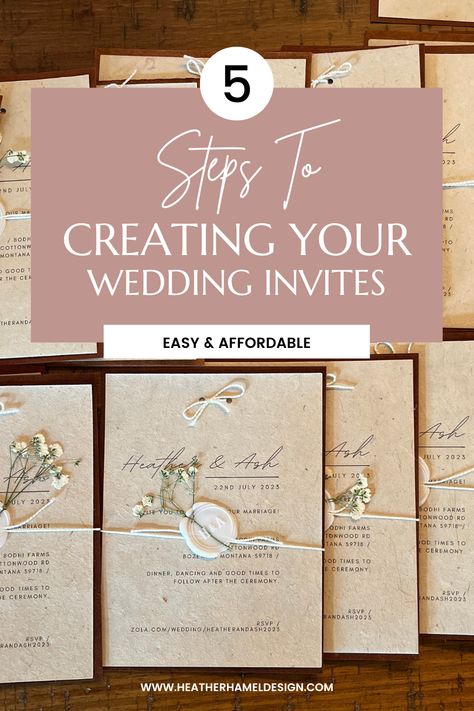 Wedding Invitations Diy Printable, Wedding Invitations On Cricut Maker, Craft Paper Wedding Invitations, How To Put Together Wedding Invitations, Diy Boho Wedding Invitations, How To Wedding Invitations, Wedding Invitation Decoration Ideas, Diy Formal Invitations, Wedding Invites With Cricut