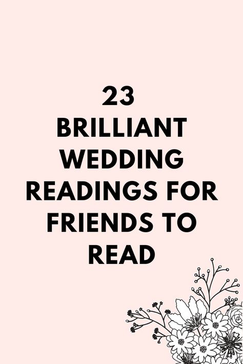 These funny wedding readings are perfect for friends to read during the wedding ceremony. #funnyweddingreadings #funnyweddingpoems #funnymarriagequotes Poem For A Wedding, Readings For Wedding Ceremony Funny, Ceremony Quotes Wedding, Love Poem Wedding Reading, Funny Ideas For Wedding, Readings At Wedding Ceremony, Wedding Ceremony Quotes And Sayings, Funny Wedding Readings Humor, Poems To Read At A Wedding