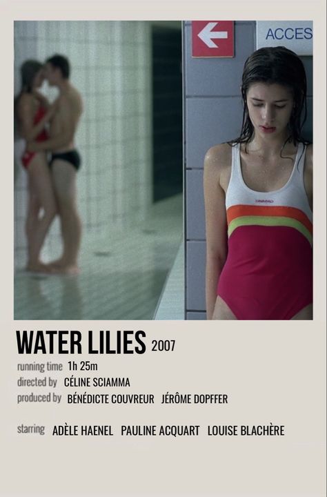 minimal polaroid movie poster for water lilies Things Heard And Seen Movie, Frenemy Aesthetic, Funny Movies To Watch Comedy, Life In A Year Movie, Water Lilies Movie, Teenager Movies, Lily Movie, Teenage Movies, Must Watch Movies