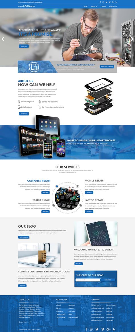 Computer Website Design, Tech Website Design, Computer Website, Web Design Examples, Computer Repair Services, Computer Service, Fiverr Gigs, Web Ui Design, Webpage Design