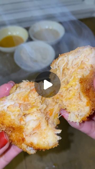 Cheesy Crab And Shrimp Balls, Shrimp And Crab Balls, Crab Hush Puppies Recipe, Seafood Balls, Deviled Crab Recipe, Crab Balls Recipe, Devein Shrimp, Fried Balls, Seafood Appetizers Easy