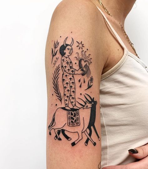 Untraditional Tattoo, Succession Tattoo, Brittany Broski Tattoo, Solidarity Tattoo, Queer Tattoos Ideas, Folklorico Tattoo, Weird Tattoos Creative, Duality Tattoo Ideas, Eclectic Tattoo