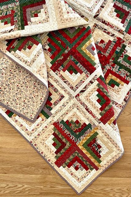 Temecula Quilt Company: [TQC] Archives | Twelve Days of Christmas Christmas Cabins, Log Cabin Christmas, Feels Like Fall, Bed Quilts, Christmas Quilt Blocks, Christmas Fabric Crafts, Christmas Log, Quilt Christmas, Christmas Tree Quilt