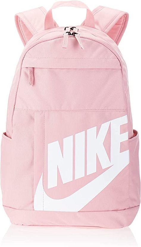 Nike Elemental Backpack (Pink Glaze/White) Great for the Gym, school, work and Travel. #gym #workout #nike #fitness #health #weightlifting #carry #travel #backpack #pink Nike School Backpacks, Nike Rosa, Pink School Bags, Mochila Nike, Nike Backpack, Nike Bags, Practical Bag, Cute Nikes, Pink Nikes