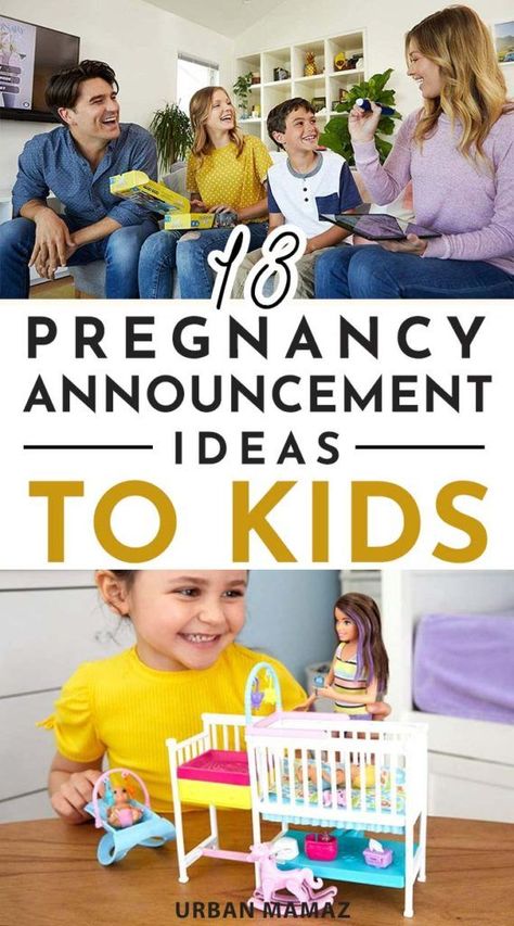 One of the bonuses of being pregnant is announcing it to your loved ones, and an added bonus is announcing your pregnancy to your children if you already have other children. Kids run on zero filter, you can never know what their reaction will be when you announce your pregnancy, that is part of the fun. Looking for Fun and Creative Baby Announcement Ideas to Kids. Check out this list> #pregnancyannouncemenideas #pregnancyannouncemenideastokids #pregnancyannouncemen #babyannouncement Baby Announcement To Siblings Kids, Baby Reveal For Siblings, Telling Niece And Nephew Your Pregnant, Baby Announcing Ideas To Siblings, How To Tell Siblings Your Pregnant, Announce Pregnancy To Kids, Pregnant Again Announcement, Announcing Pregnancy To Kids, Third Baby Pregnancy Announcement