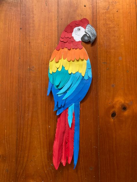 Parrot Paper Craft, Parrots Art, Wall Decor Crafts, Boho Belts, 3d Origami, Giant Paper Flowers, Paper Cut Art, 19 Days, 3d Paper