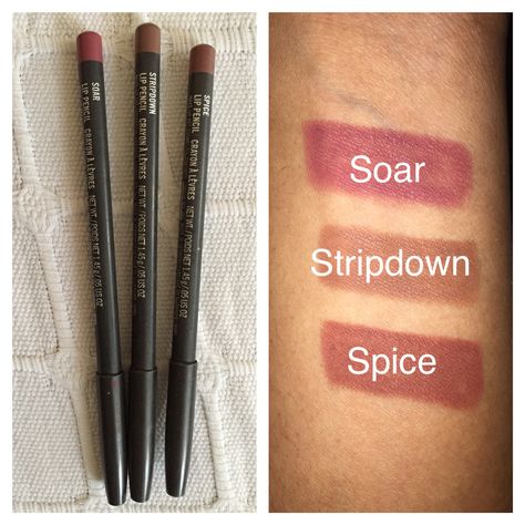 Mac Lip Liner Stripdown, Mac Lipliner Soar, Strip Down Mac Lipliner, Mac Lipliner Swatch, Mac Lip Liner Swatches, Mac Stripdown Liner, Mac Spice Liner, Mac Lip Combo, Mac Spice Lip Liner