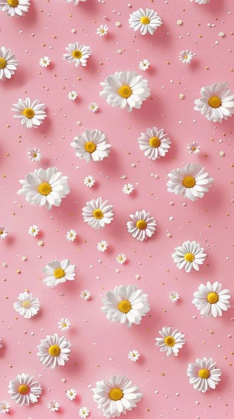 Beautiful Patterns Wallpaper, Free Flower Background, Pink Daisies Aesthetic, Cute Wallpaper Ideas For Phone, Daisies Wallpaper Aesthetic, Aesthetic Iphone Wallpapers Vintage, Daisy Flower Wallpaper Aesthetic, Daisy Flower Aesthetic Wallpaper, Daisy Background Wallpapers