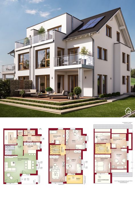 Große Doppelhaushälfte Feier 122 V3 Xl – Bien-zenker In 2020 House 5 Bedroom Floor Plans, Family House Plans 3 Bedroom, Seven Bedroom House Floor Plans, 5 Bedrooms House Plans, Sims 3 Family House Floor Plans, Cool House Floor Plans, 3 Family House Floor Plans, 5 Bedroom House Floor Plan Modern, Floor Plan Family Home