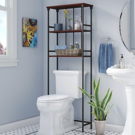 Tiny Apartment Storage, Apartment Storage Hacks, Above Toilet, Over Toilet Storage, Bathroom Shelf Organization, Over The Toilet Storage, Bathroom Space Saver, Apartment Storage, Over The Toilet