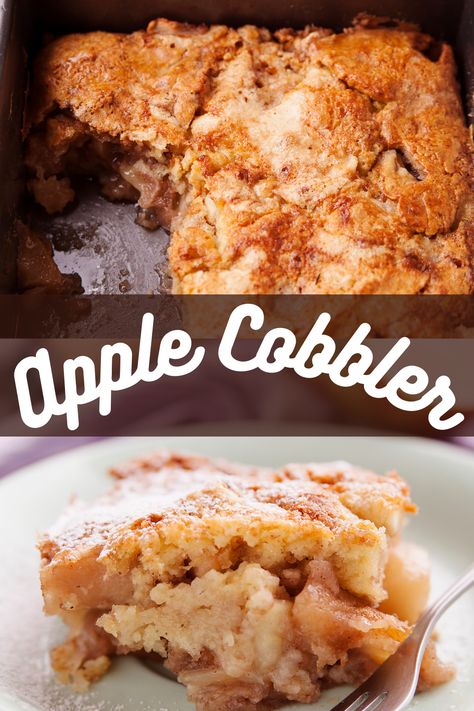 Fresh Apple Cobbler Recipe, Apple Cobbler Easy 3 Ingredients, Homemade Apple Cobbler, Apple Cobbler Easy, Easy Apple Cobbler, Cobbler Recipes Easy, Apple Cobbler Recipe, Cobbler Easy, Homemade Comfort Food