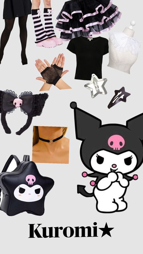 MY HALLOWEEN COSTUME!!#halloween#halloweencostume#sanrio#kuromi#cute#imemo#skibidi#sigma Hello Kitty And Kuromi Costume, Sanrio Costume Ideas, Kuromi Costume Halloween, Diy Kuromi Costume, Kuromi Cosplay Outfit, Kuromi Costume Ideas, Kuromi Rave Outfit, My Melody And Kuromi Costume, Kuromi Outfit Ideas