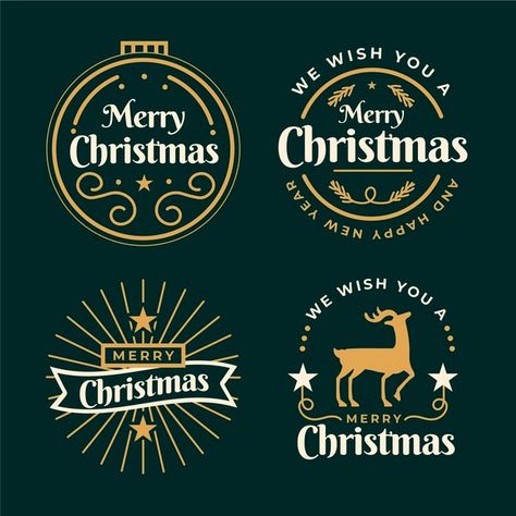 Christmas badge collection Free Vector | Free Vector #Freepik #freevector #christmas #badge #happy #event Badge Graphic Design, Christmas Logo Ideas, Christmas Aesthetic Instagram, Christmas Logo Design, Christmas Branding, Happy New Year Logo, Logo Smart, Christmas Logo, Holiday Logo