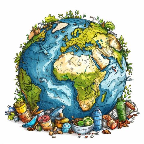 Photo poster design showing waste pollut... | Premium Photo #Freepik #photo Earth Destroy, Recycling Poster, Earth Pollution, Pollution Poster, Waste Pollution, Photo Poster Design, Pollution Environment, Environment Pollution, Drawings With Meaning