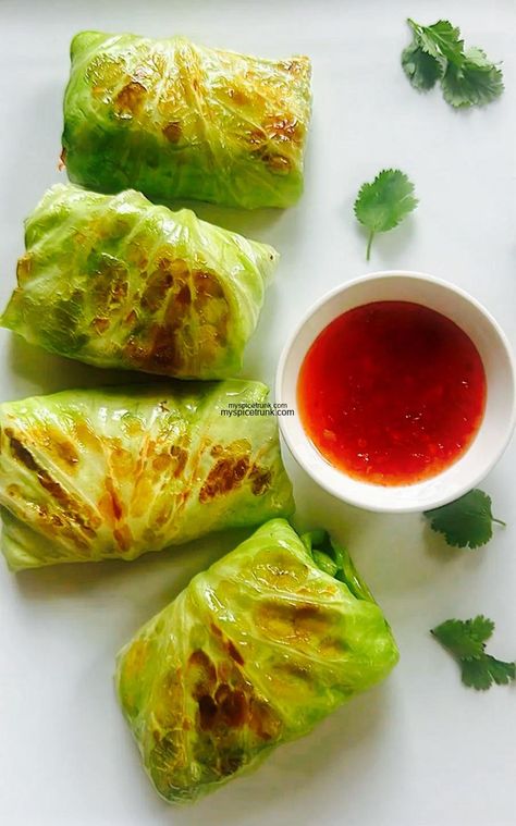 Asian Style Stuffed Cabbage Rolls Asian Stuffed Cabbage Rolls, Crispy Asian Cabbage Rolls, Cabbage Roll Recipes, Asian Cabbage Rolls, Carrot Ideas, Malai Broccoli, Stir Fry Easy, Lemon Coriander Soup, Rotation Diet