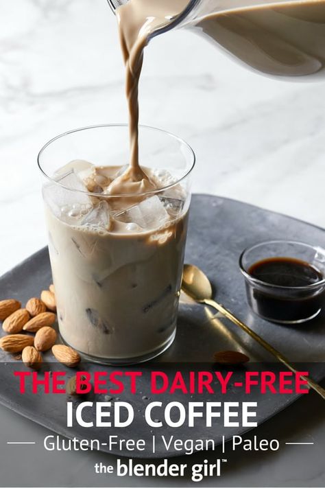 Vegan Iced Coffee, Paleo Coffee, Coffee Homemade, Dairy Free Coffee, Paleo Drinks, Paleo Foods, Creamer Recipe, Vegan Ideas, Homemade Almond Milk