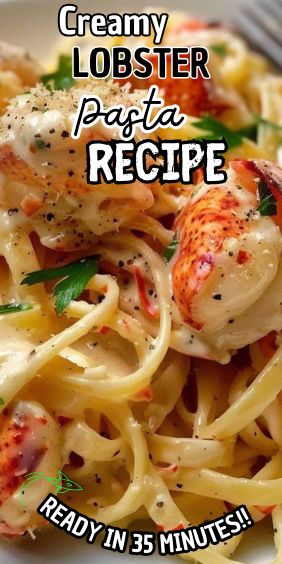 Pasta With Langostino, Lobster With Pasta Recipes, Red Lobster Pasta, Easy Lobster Pasta Recipe, Lobster Tail With Pasta, Red Lobster Lobster Linguini Recipe, Cajun Lobster Pasta, Spicy Lobster Pasta, Recipes Using Better Than Bouillon Lobster Base