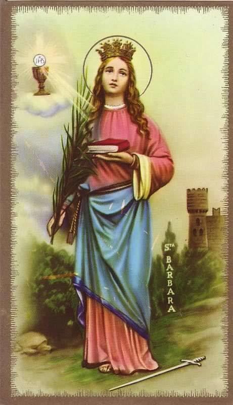 Legend Female Saints, St Barbara, Santa Filomena, Traditional Catholicism, Saint Barbara, Vintage Holy Cards, 4 December, Bride Of Christ, Roman Catholic Church