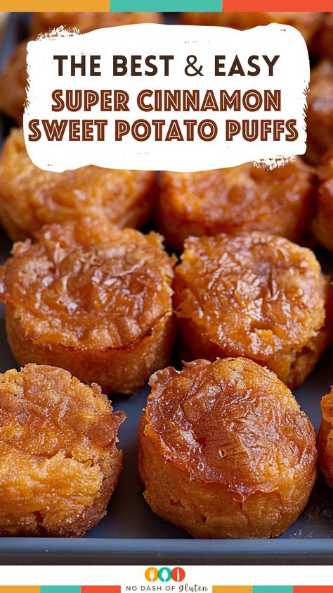 Super Cinnamon Sweet Potato Puffs Recipe Simple Candied Sweet Potatoes, Sweet Potato Bites Air Fryer, Sweet Potato Leftovers, Sweet Potato Puff Casserole, Sweet Potato Croquettes Recipes, What To Do With Sweet Potatoes Ideas, Sweet Potato Biscuits Paula Deen, Sweet Potato Bar Ideas, Sweet Potato Leftover Ideas